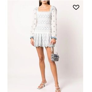 Love Shack Fancy Jayce broderie anglais mini dress